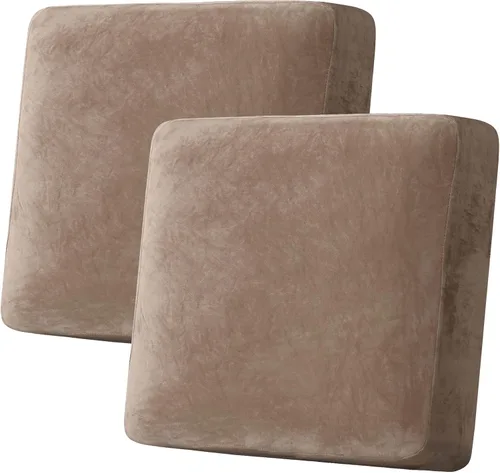 Miniatura 230 de H.VERSAILTEX Funda de cojín elástica de terciopelo para sofá, funda de cojín de felpa para cojines de silla, protector de muebles, cojín de asiento