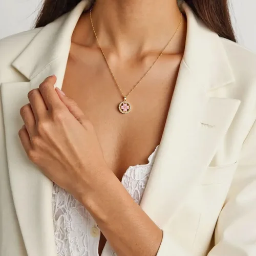 Miniatura 11 de Anillos de collar antiestrés para mujer, trébol de cuatro hojas, artículos para aliviar la ansiedad para mujeres, anillo giratorio de acero