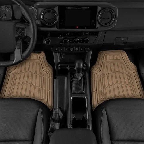 Miniatura 3 de Cat ToughRide - Tapetes de goma resistentes de 3 piezas para todo el año, para automóvil, camión, camioneta, SUV, color negro, ribete prémium