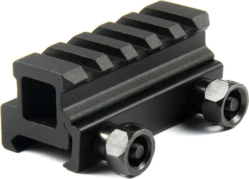 Miniatura 3 de TACFUN Paquete de 3 elevadores medianos y bajos de 1 pulgada de alto y 0.75 pulgadas de alto, 5 ranuras de 0.79 pulgadas, montaje de alcance