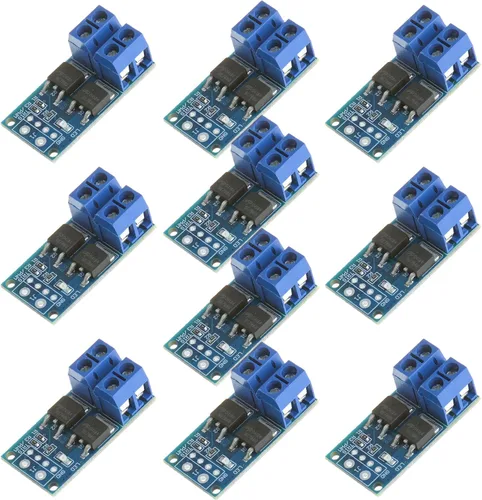 Miniatura 8 de 5PCS DC 5V-36V 15A (Max 30A) 400W Dual High-Power MOSFET Trigger Switch Drive Module 0-20KHz PWM Ajuste Interruptor Electrónico Tablero de Control