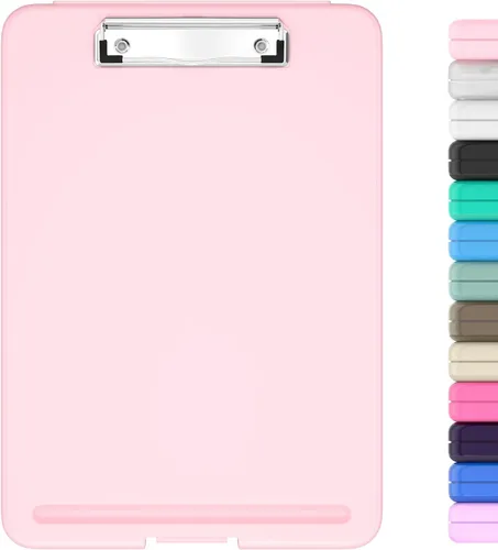Miniatura 12 de Hongri Portapapeles con almacenamiento, 8.5 x 11 pulgadas, clip de enfermería, plegable para enfermeras, abogados, estudiantes, aula, oficina