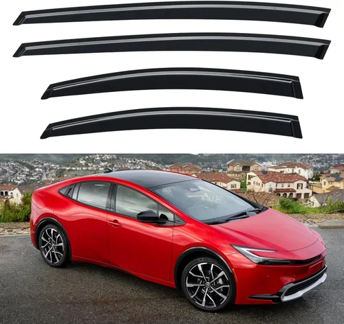 Miniatura 211 de YQAUTEC Viseras de Ventana Protectores de Lluvia para Honda Civic 2022 2023 2024 2025 2026, Deflectores de Viento de Ventilación de Ventana Fuera