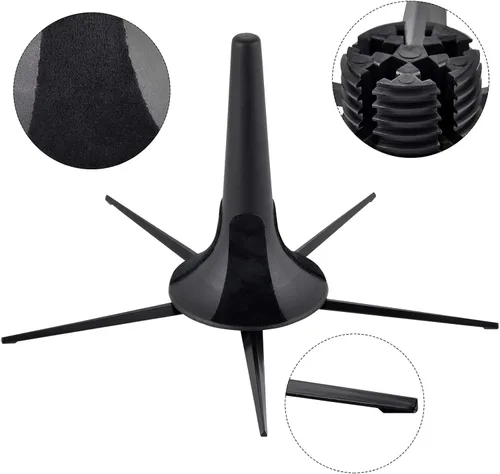 Miniatura 3 de EASTROCK Soporte portátil de metal para trompeta con 5 patas, plegable, desmontable, soporte para trompeta, patas de metal estables para trompeta