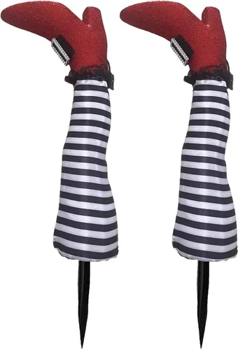 Naysku 1 par de patas de bruja de Halloween de 18 pulgadas al revés para patas de bruja – Estacas de patas y pies de brujas, estacas de Halloween
