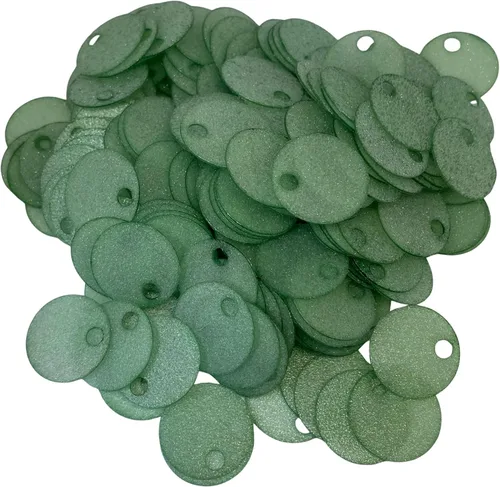 Miniatura 5 de Paillettes de lentejuelas redondas planas de 0.787 in, 285 piezas de 0.78 pulgadas, agujero de 0.78 pulgadas, surtido de lentejuelas acrílicas, 1,76