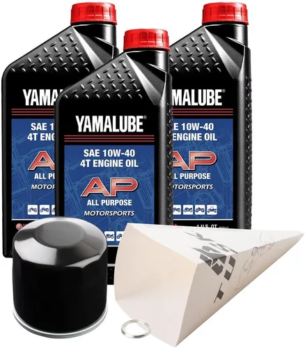 Miniatura 2 de Tusk Kit de cambio de aceite de 4 tiempos Yamalube10W-40 compatible con Yamaha Tenere 700 2021-2025 (Full Synthetic 4T)