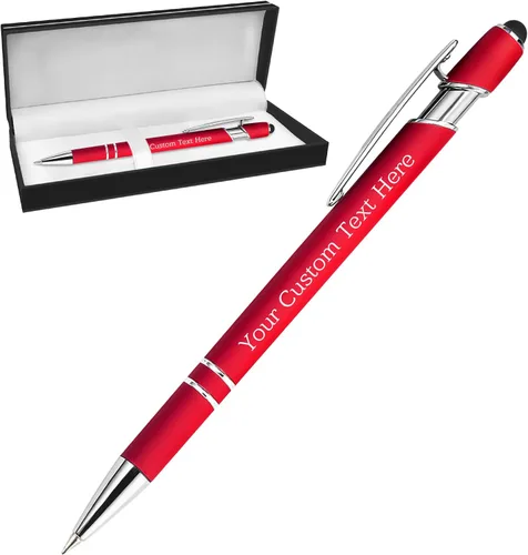 Miniatura 40 de Bolígrafos personalizados personalizados con grabado gratuito a granel con mensaje de nombre, bolígrafos personalizados para negocios, oficina