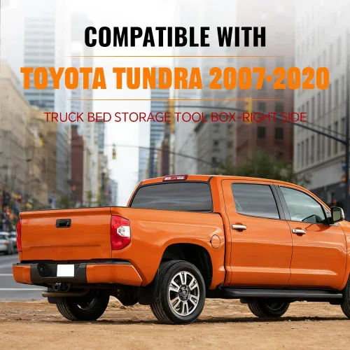 Miniatura 2 de G-PLUS Caja de almacenamiento para caja de camión, caja de herramientas para lado derecho del pasajero, compatible con Toyota Tundra 2007-2020, caja
