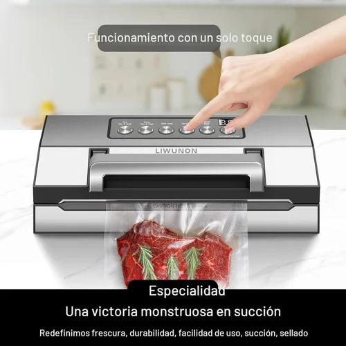 Miniatura 4 de 2025 Sellador de Vacío de Precisión Mejorado de Rápida Sujeción, LIWUNON Máquina Comercial de Sellado al Vacío de Alimentos Completamente Acero