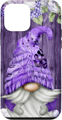 Miniatura 16 de Cute Purple Aesthetic Anemones Flower Pattern Lavender Gnome Case for iPhone 17