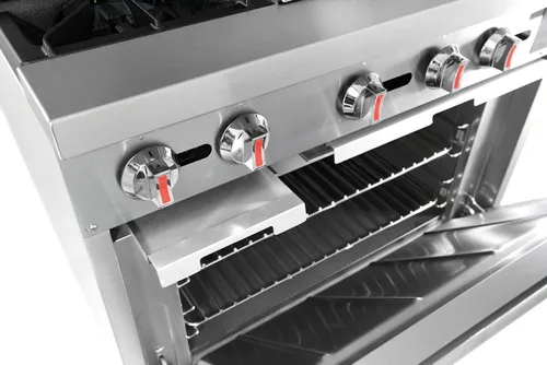 Miniatura 9 de Kratos Estufa de Gas Comercial de 36" de Ancho con Plancha de 24", 2 Quemadores y Horno de Tamaño Completo, Estufa de Acero Inoxidable