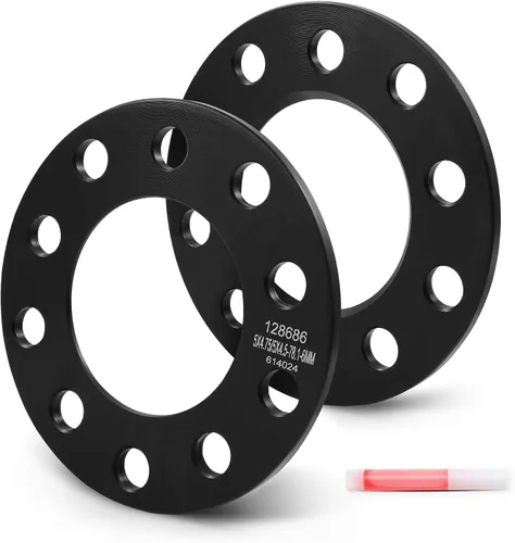 Miniatura 17 de SCITOO 2 adaptadores de rueda de 5 x 4.5 a 5 x 4.75 pulgadas, orificio de 1 pulgada, pernos de 2.913 in de 12 x 1.5 y 5 lengüetas, espaciadores