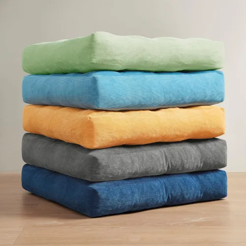 Miniatura 7 de Degrees of Comfort Almohada de Suelo para Meditación, Almohadas Cuadradas Grandes de Asiento para Adultos, Cojín de Pana Acolchado para Sala