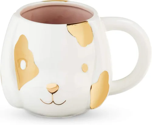 Miniatura 9 de Taza Pinky Up Penny con cachorro, taza de café bonita para los amantes de los perros, con 16 oz de capacidad, y accesorio para té, de cerámica