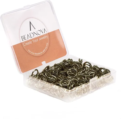 Miniatura 8 de BEADNOVA Anillos de salto negros de 0.157 in para hacer joyas, anillos abiertos para llaveros y reparación de collares (300 unidades)