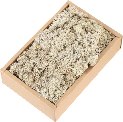Miniatura 17 de MECCANIXITY Musgo de reno preservado de 7.8 onzas, musgo artificial decorativo negro para plantas en maceta, manualidades de interiores, centros