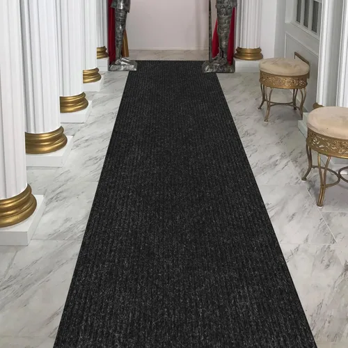 Miniatura 11 de Ottomanson Tapete de entrada de 2 x 3 pies, tapete rascador antideslizante para patas fangosas, tapete que atrapa la suciedad, para interiores