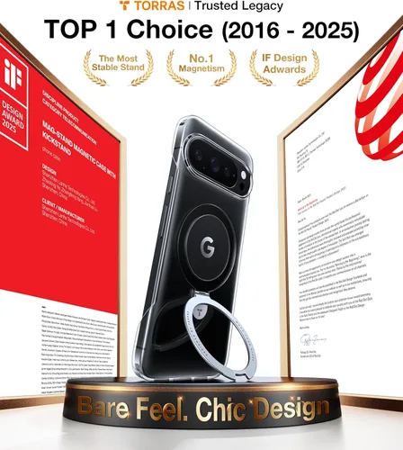 Miniatura 8 de TORRAS Funda delgada para Google Pixel 10 Pro XL transparente, compatible con MagSafe, marco de borde abierto, funda para teléfono para Pixel 10 Pro