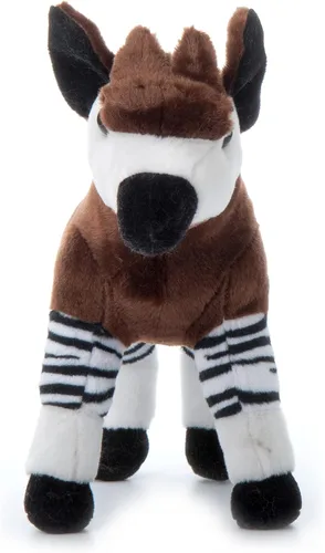 Miniatura 2 de The Petting Zoo Peluche africano de Okapi, regalos para niños, animales salvajes del zoológico Onez, juguete de peluche africano Okapi de 12 pulgadas
