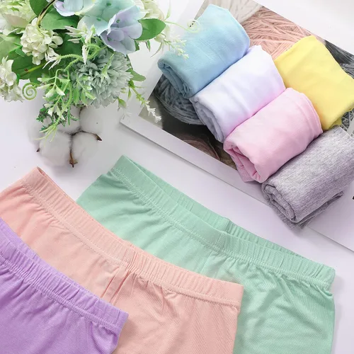 Miniatura 3 de Boyiee Paquete de 8 pantalones cortos para niñas, pantalones cortos de ciclismo para danza, gimnasia, yoga, pantalones cortos de seguridad activos