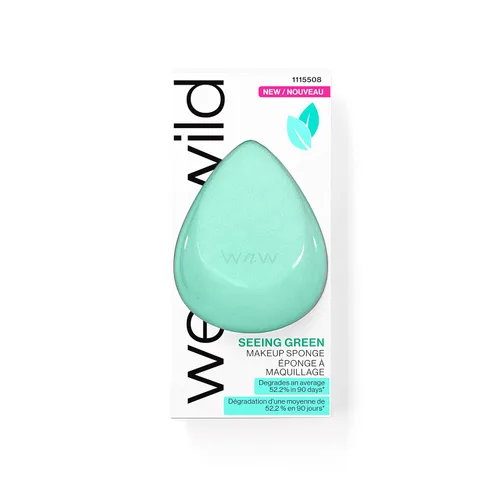 wet n wild Esponja de Maquillaje - Baja Absorción de Producto para Aplicación Sin Rayas, Mezcla Sin Esfuerzo para un Acabado Suave de Aspecto verde