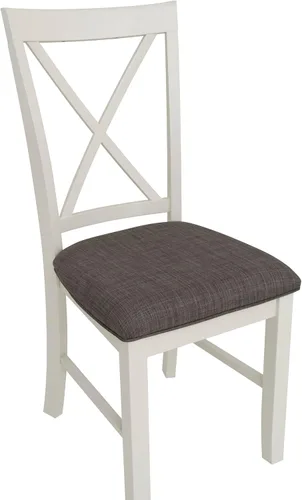 Miniatura 11 de Powell Muebles Jane Side, Silla de comedor blanca antigua