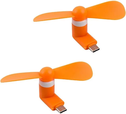 Sokelinn-six Ventilador de teléfono tipo C, mini USB C, ventiladores de mano de enfriamiento portátil de verano para dispositivos de enchufe tipo C