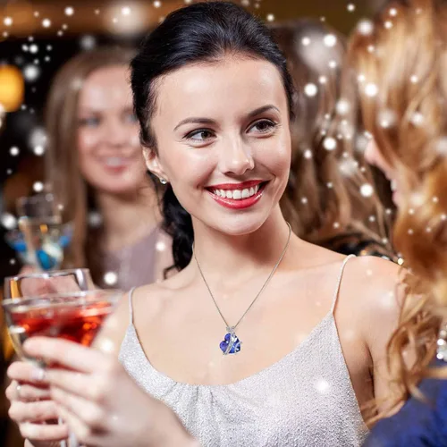 Miniatura 4 de ASELFAD Collares con dije de corazón de mariposa con cristales de piedra natal, regalos del día de la madre, joyería de cumpleaños de aniversario