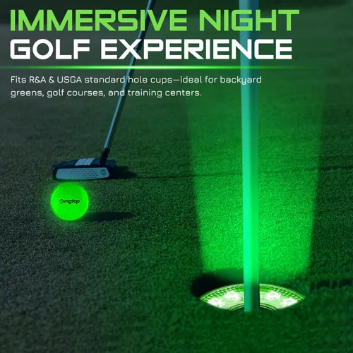 Miniatura 4 de KINGTOP Luz de hoyo de golf LED recargable - Impermeable, lente de iluminación enfocada, control remoto, perfecta para práctica nocturna de golf