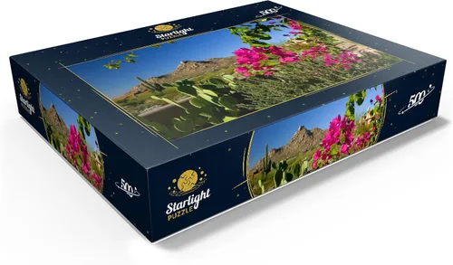 Miniatura 3 de MyPuzzle Bougainvillea with Pinnacle Peak, Scottsdale, Arizona, Estados Unidos, rompecabezas prémium de 500 piezas para adultos
