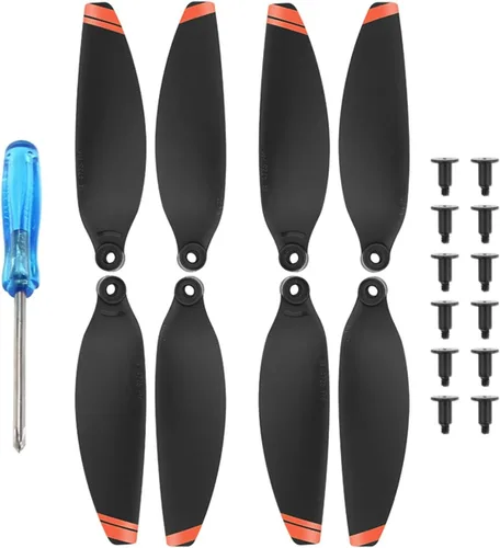 Miniatura 13 de 1/2/4 pares de hélices de bajo ruido para DJI Mavic Mini 2/Mini SE Drone Hélices ligeras portátiles de peso ligero accesorio para alas de drone