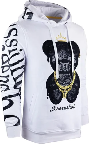 Miniatura 18 de SCREENSHOT Sudadera urbana de forro polar para hombre, diseño de dibujos animados de animación, parche bordado de gel