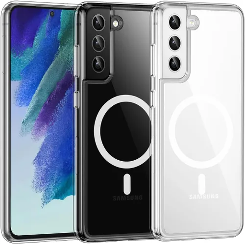 Miniatura 31 de TIANNIUKE Funda Magnética para Samsung Galaxy S21 5G, Mate Translúcida Anti-Huellas Dactilares, Compatible con MagSafe, Ajuste Delgado a Prueba
