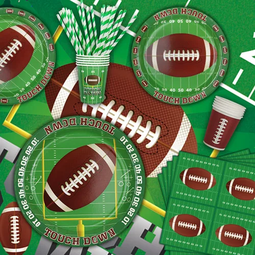 Miniatura 9 de Paquete de 204 decoraciones de fiesta de cumpleaños de fútbol, suministros de fiesta de fútbol, decoración de fiesta de fiesta de juegos deportivos