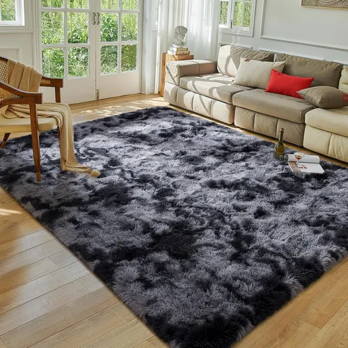 Miniatura 31 de Alfombra de área Softlife para sala de estar, alfombra lanuda mullida y esponjosa de 6 x 9 pies en color azul para dormitorio de niñas y niños, Azul