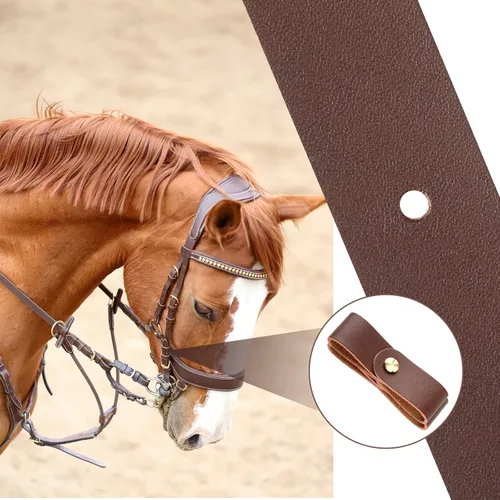 Miniatura 5 de Chunful 6 correas de repuesto para caballo, correa de repuesto para caballo, correa de cuero de caballo, correa de repuesto de cuero para caballo