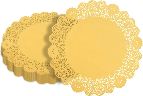 Miniatura 28 de Restaurantware Pastry Tek Blondas de Encaje de 4 x 4 Pulgadas 100 Vajilla Decorativa - Blondas de Mesa Desechables Redondas de Papel Negro