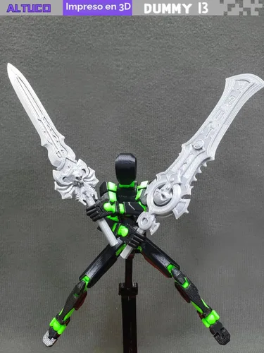Miniatura 4 de altuco Juego de figuras de acción T13, figuras de acción Titan 13 con múltiples accesorios, relleno de calcetín de Navidad para niños (negro y verde)