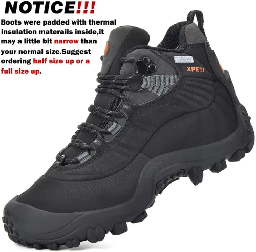 Miniatura 2 de Botas de senderismo impermeables Thermator de tiro medio para hombre, botas de senderismo para exteriores, 7