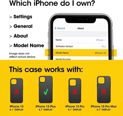 Miniatura 2 de OtterBox Funda para iPhone 15 Plus e iPhone 14 Plus (solamente) - Serie Defender - Negro - Solo funda - Sin protector de pantalla - Resistente