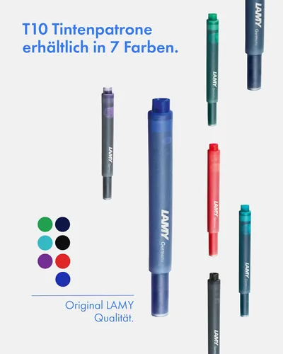 Miniatura 3 de LAMY T10 - Juego de 4 cartuchos de tinta borrables con gran capacidad de tinta, apto para todos los modelos de pluma estilográfica Lamy - Contenido