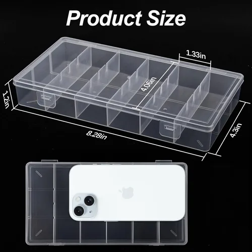 Miniatura 2 de Caja de almacenamiento de plástico visible transparente, caja de almacenamiento de herramientas cosméticas, herramientas de maquillaje, aparejos