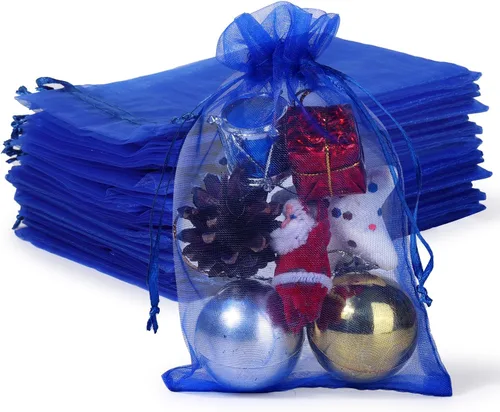 Miniatura 8 de WenTao 100 bolsas de organza blancas transparentes de 4 x 6 (3.9 x 5.9 in) para recuerdos de boda con cordón, bolsas de joyería de primera calidad