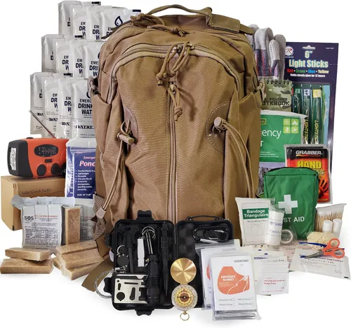 Miniatura 11 de Kit de emergencia para 2 personas/mochila de supervivencia durante 72 horas para desastres naturales, huracanes, situaciones de emergencia o errores