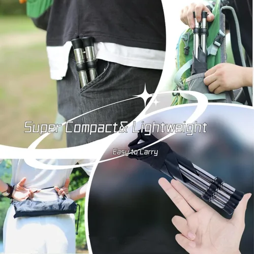 Miniatura 4 de Taburete portátil para acampar con bolsillo lateral, asiento de campamento de 12.5 pulgadas, plegable, cómodo, ampliación para viajes, camping