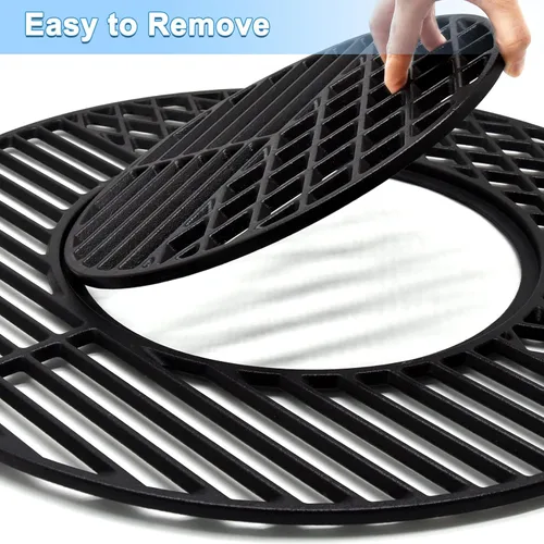 Miniatura 5 de Rejillas de cocina de hierro fundido 8835 de 21.5 pulgadas para Weber Master-Touch de 22.5 pulgadas, ahumador de carbón de 22.5 pulgadas, hervidor