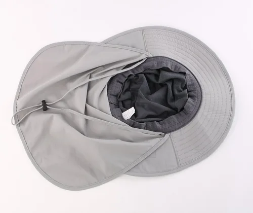 Miniatura 4 de Home Prefer Sombrero de malla para exteriores UPF50+ Sombrero de pesca de ala ancha con solapa para el cuello