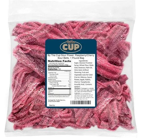 Miniatura 14 de By The Cup Berry Blue Sour Belts, bolsa a granel de 1 lb