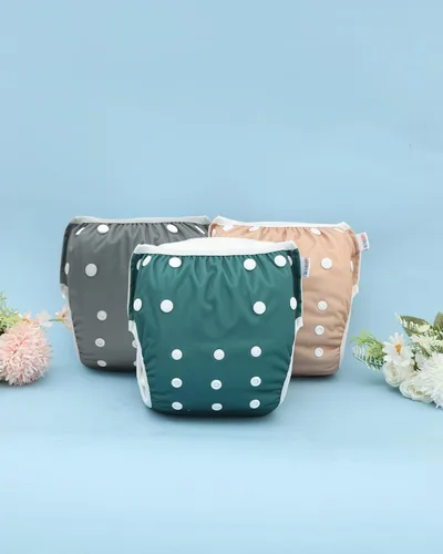 Miniatura 15 de Alva, Pañales de bebé para nadar, paquete de 2 unidades, talle único, reutilizable, lavable y ajustable de 0 a 36 meses. Tamaño de 10 a 40 lbs